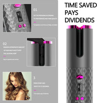 Curlux automatic curler with built-in anti-tangle sensor