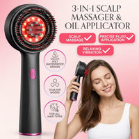 Rootly scalp massager with refillable hair oil tank