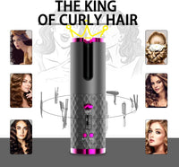 Curlux cordless hair curler with six heat settings for fine, normal and coarse hair