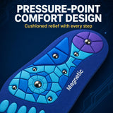 MagnaSole pressure-point comfort design, magnetic insole close-up