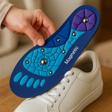 Placing the real MagnaSole insole into a sneaker